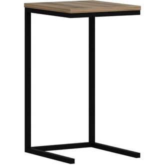 Dmora Dmora - Mesa De Caf&eacute; Tembin, Mesa De Centro Baja, Revistero Para Sof&aacute;, Estante De La Sala De Estar, 35x40 H65 Cm, Nuez