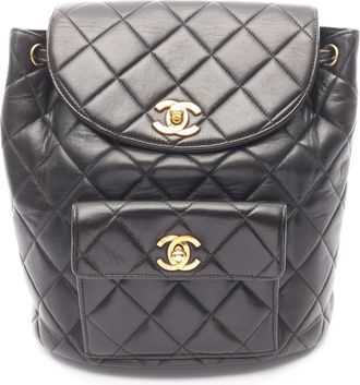 Chanel Black Leather Backpack (Pre-Owned)