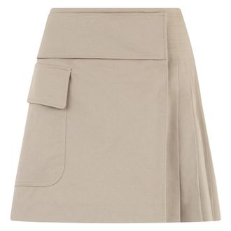 Alberta Ferretti Mini Skirt with Pocket - female - Alberta Ferretti - Short Skirts - Beige - S - Skirts