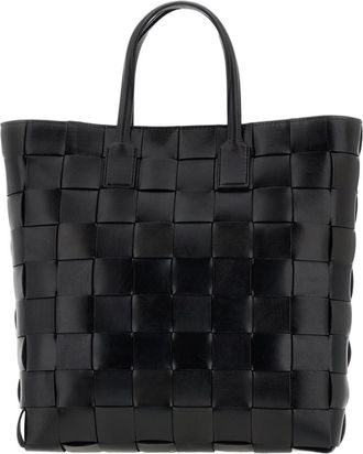 Dragon Diffusion Hand-Woven Leather Tote Bag With Dual Carry Options