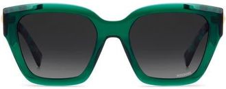 Missoni 53mm Gradient Square Sunglasses in Green/Dark Grey at Nordstrom