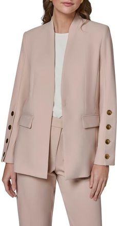 DKNY Button Sleeve Blazer in Snow Petal at Nordstrom, Size 14