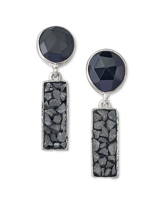 Samuel B. Silver 3.00 Ct. Tw. Black Spinel Earrings