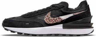 Nike Womens Waffle One Sneakers In Black Leopard