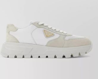 Prada suede renylon sneakers chunky sole