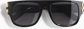 H&M Eckige Sonnenbrille - Schwarz