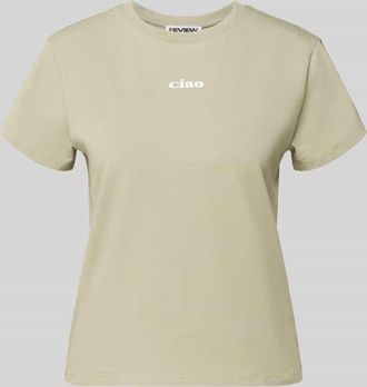 Review T-Shirt mit Print und Rundhalsausschnitt in Schilf, Gr&ouml;&szlig;e XL