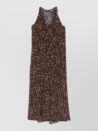 Anine Bing flora dress leopard print maxi style