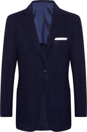Kiton Marineblauwe wollen jas - Heren - Business blazers - Blauw - 2XL - Wol - Kostuums