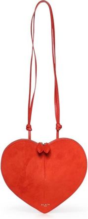 Alaia Le C Ur Leather And Suede Shoulder Bag