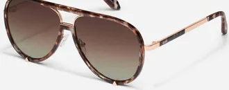 Quay Womens High Profile Sunglasses In Brown Tort/brown Polarized