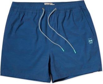 Party Pants Solid Happy Hour 5-Inch Swim Trunks in Navy Blue at Nordstrom, Size Xx-Large