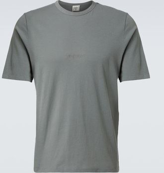 Saint Laurent T-shirt in jersey di cotone con logo