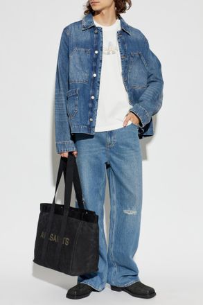 AllSaints Mukesh Denim Jacket, Mens, Navy Blue