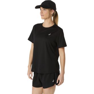 Asics Laufshirt ASICS ASICS CORE TOP, Damen, Gr. S (36/38), schwarz (performance schwarz), Obermaterial: 100% Polyester, Shirts Laufshirt, f&uuml;r Sportmode, Fr