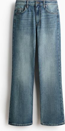 H&M Bootcut High Waist Jeans in Denim Blue at Nordstrom, Size 16