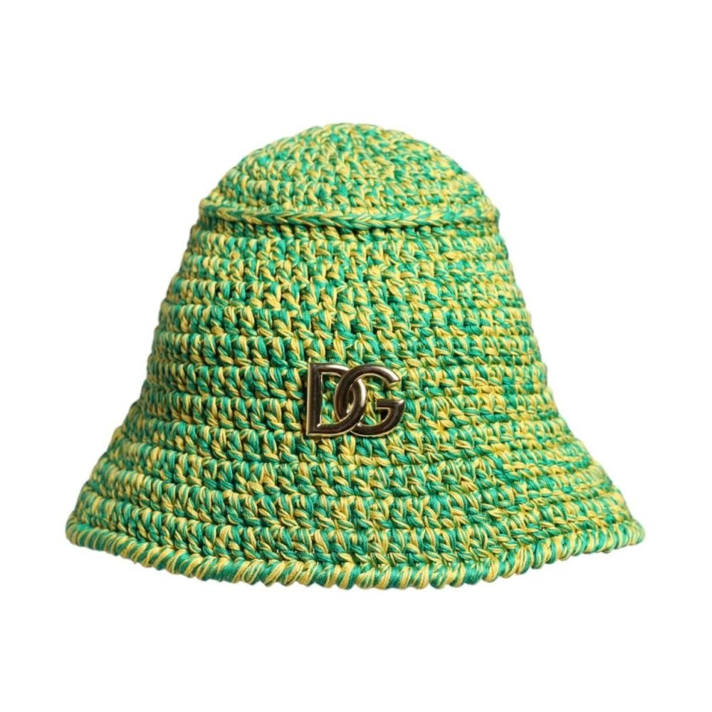 NWT DOLCE & GABBANA DOLCE & GABBANA GREEN WIDE BRIMMED FLORAL PRINT BUCKET HAT S NWT DOLCE & GABBANA DOLCE & GABBANA GREEN WIDE BRIMMED  main image 4