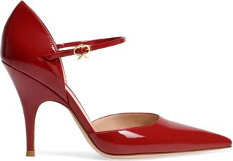 Gianvito Rossi 95mm Sofia leather pumps - women - Nappa Leather/Calf Leather/Calf Leather - 41.5 - Red