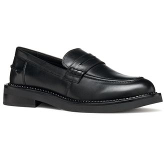 Geox D Serilda E Leren Vrouwen Zwarte Mocassinschoenen