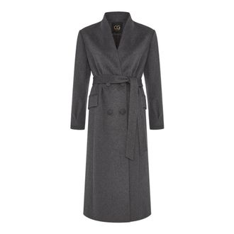 Cesare Gaspari Cappotto in misto lana doppiopetto - - Coats - Donna - Grigio - XL