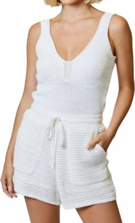 Design History Open-Knit Shorts In White