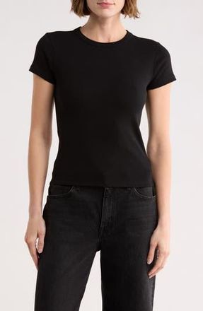 Abound Short Sleeve Baby Tee in Black at Nordstrom Rack, Size X-Small