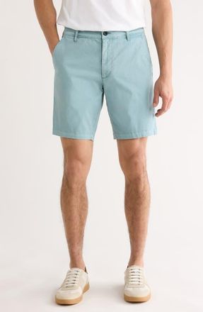 AG - Adriano Goldschmied Wanderer 8.5-Inch Stretch Cotton Chino Shorts in Sulfur Smokey Blue at Nordstrom, Size 31