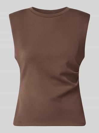Vero Moda Bluse mit gelegten Falten Modell Pina in Dunkelbraun, Gr&ouml;&szlig;e XL
