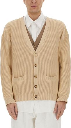 Moschino Relaxed Fit Organic Cotton Blend Cardigan