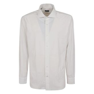 Barba Neck Shirt - Heren - Zakelijke Overhemden - Wit - 3XL - Leer - Overhemden
