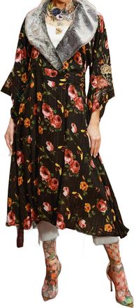 Aratta Charlene Princess Of Monaco Kimono In Black Lurex
