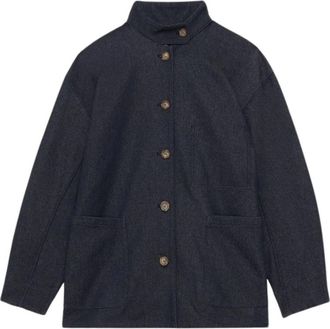 Ines De La Fressange Fergus Jas - Dames - Zomerjassen - Blauw - L - Katoen - Jassen