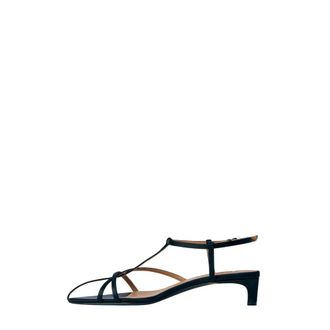 Jil Sander High Heel Sandals, female, Black, Size: 7 US Cage Leather Sandals