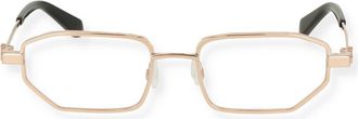 Off-white 53mm Geometric Optical Frames in Gold at Nordstrom Rack