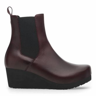 Birkenstock Womens Ebba Slip On Boots In Zinfandel