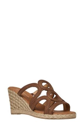 Andr&eacute; Assous Neena Espadrille Wedge Sandal in Cognac at Nordstrom, Size 10