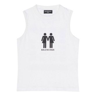 Balenciaga Pride 22 Tank Top White Black 698102TMVO40904