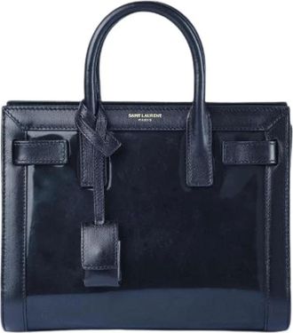 Saint Laurent Pre-owned Handbags, female, Black, Size: ONE SIZE Pre-owned Sac De Jour Nano