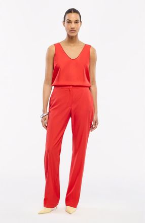 Another Tomorrow Classic Trouser in Red at Nordstrom, Size 46 It