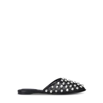 Alexander Wang Zwarte Platte Pantoffels Sandalen - Dames - Slip ons - Zwart - 40 EU - Schoenen