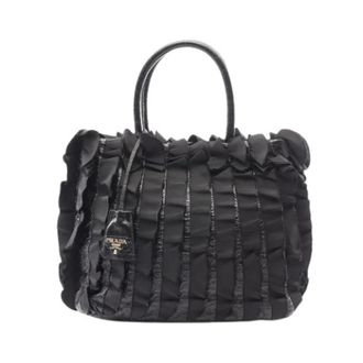 Prada Pre-owned Handbags, female, Black, Size: ONE SIZE Pre-owned Vintage Nylon Handbag