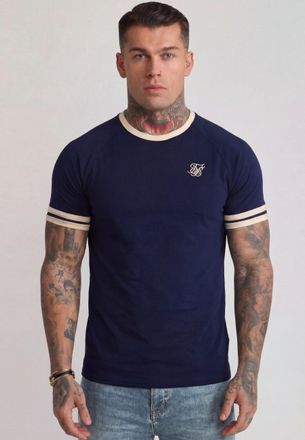 Siksilk Mens Navy,Ecru Tournament T-Shirt XXL