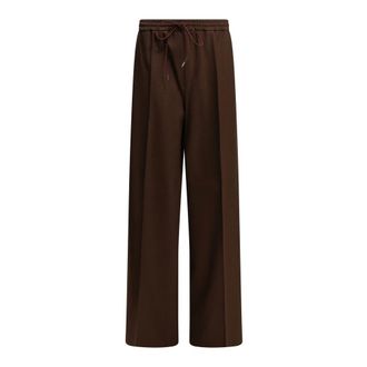 Max Mara Casual wollen broek - Dames - Broeken - Rood - Maat: M Wol