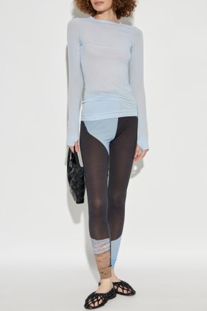 Issey Miyake Long-sleeve Top, Womens, Light Blue