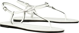 Tory Burch Ring Thong Sandal in Bianco /Silver at Nordstrom, Size 7.5