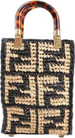 Fendi Pre-owned Mini Bags, female, Multicolor, Size: ONE SIZE Pre-owned Sunshine Shopper Zucchino Small Bag