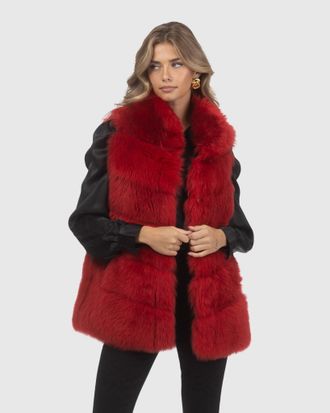 Gorski REVERSIBLE MERINILLO SHEARLING LAMB VEST