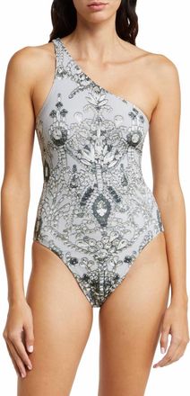 Norma Kamali One-Shoulder One-Piece Swimsuit In Light Jewels