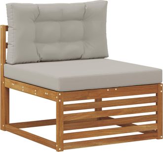 vidaXL Sof&aacute; Central De Exterior Madera De Acacia S&oacute;lida Natural Vidaxl