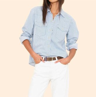 Xirena Byron Denim Shirt In Blue Railroad